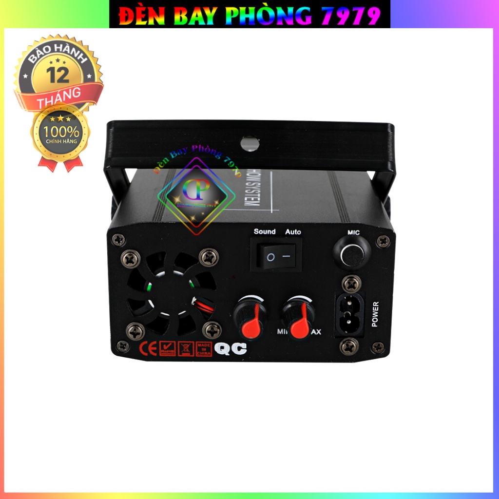 Đèn Laser 3 In 1 Cảm Biến Âm Thanh. Đèn Bay Phòng Giá Rẻ Dùng Cho Phòng Bay, Karaoke, Bar, Sân khấu...