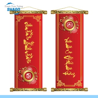 Tranh Liễng Shago Câu Đối Đỏ Chúc Tết Phúc Mãn Đường