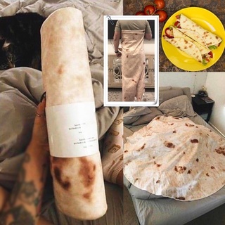Chăn Mềm Họa Tiết Bánh Burrito Vui Nhộn Sáng Tạo