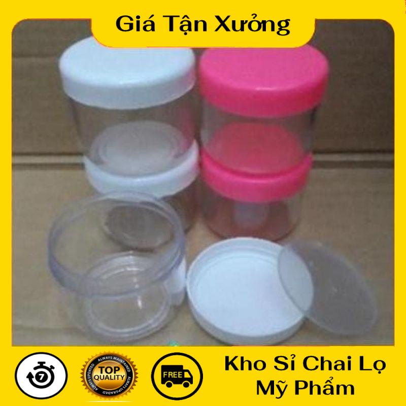 Hủ Đựng Kem ❤ TRÙM SỈ ❤ Hũ nhựa tròn 100g đựng kem chiết mỹ phẩm , phụ kiện du lịch
