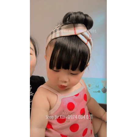 Băng đô tóc giả bé gái, turban tóc giả bé gái