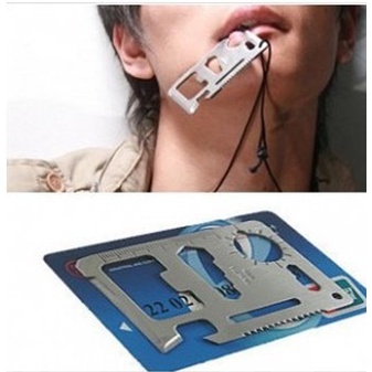 Thẻ đa năng miếng thép 11 chức năng đi phượt loại tốt