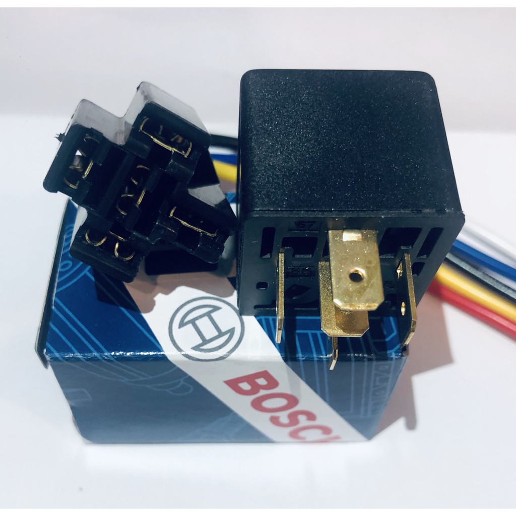 Rờ le Relay 5 chân BOSCH + Tặng Đuôi Cắm Zin - Made in Taiwan.