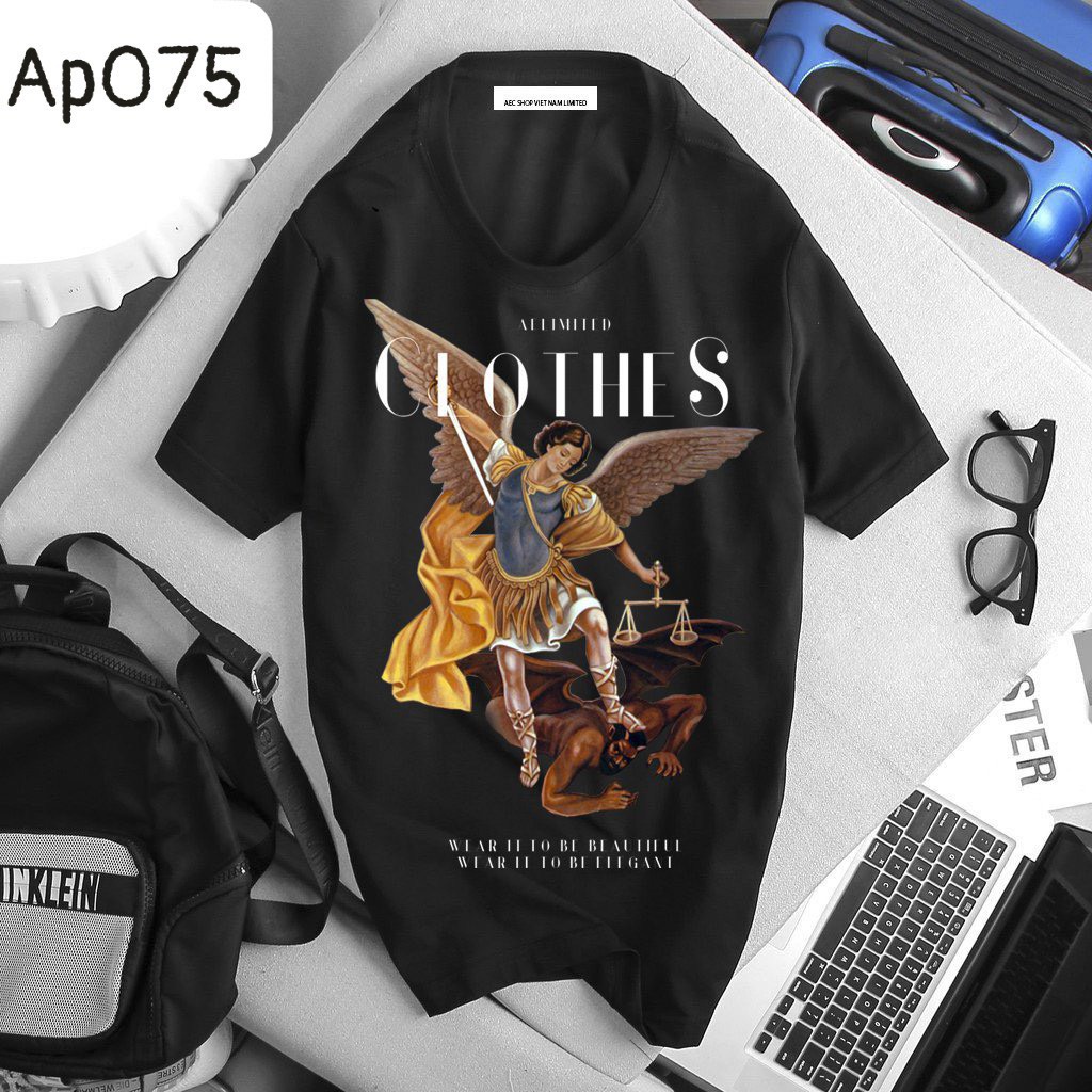 Áo thun unisex  basic AeLimited phom rộng tay lỡ dành cho nam nữ-AP075