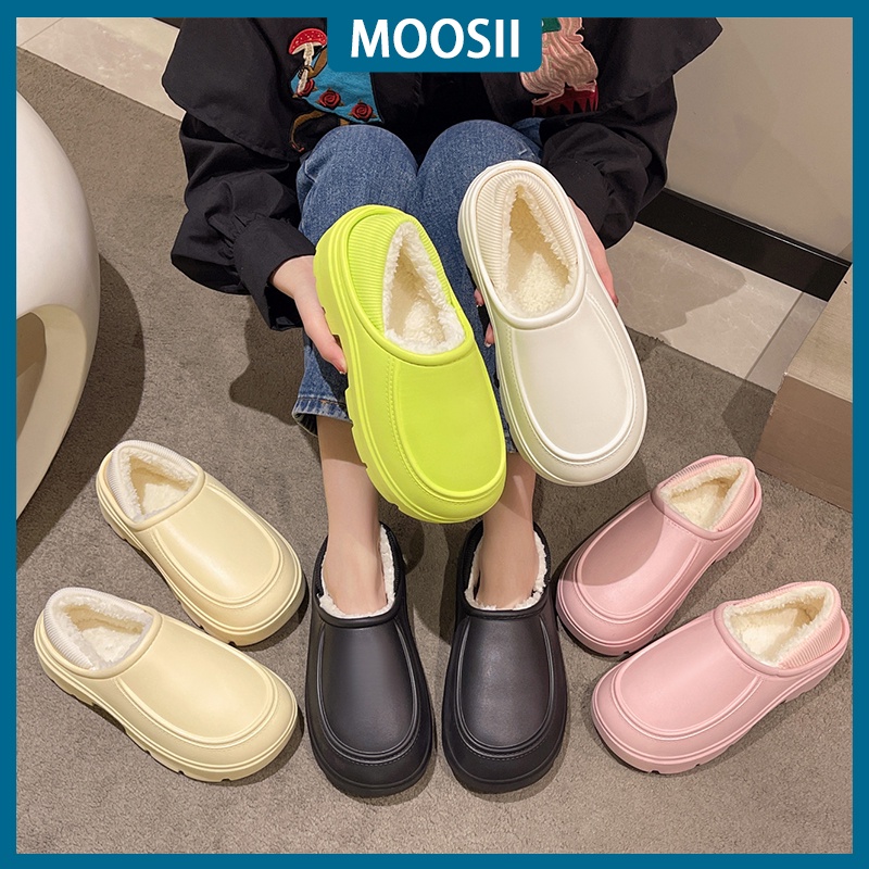 Tikp Giày nữ Giày cao gót Giày nam Dép Dép Bông Không thấm nước Nữ Đi Trong Nhà Chống Trượt Giữ Ấm Chân Chống trơn trượt 5 Màu Size: 36-41