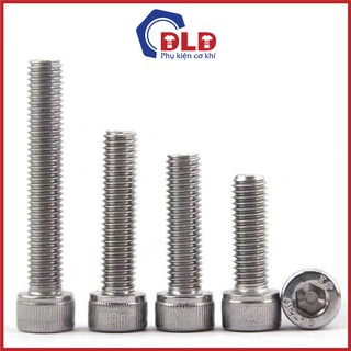 Set 50 con bu lông inox 201 lục giác chìm đầu trụ, LGC đầu bằng, LGC đầu chỏm cầu M4-5-6 các lo