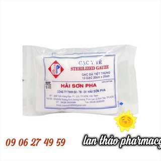 GẠC Y TẾ TIỆT TRÙNG HẢI SƠN PHA BỊCH 10 MIẾNG GIÁ TỐT
