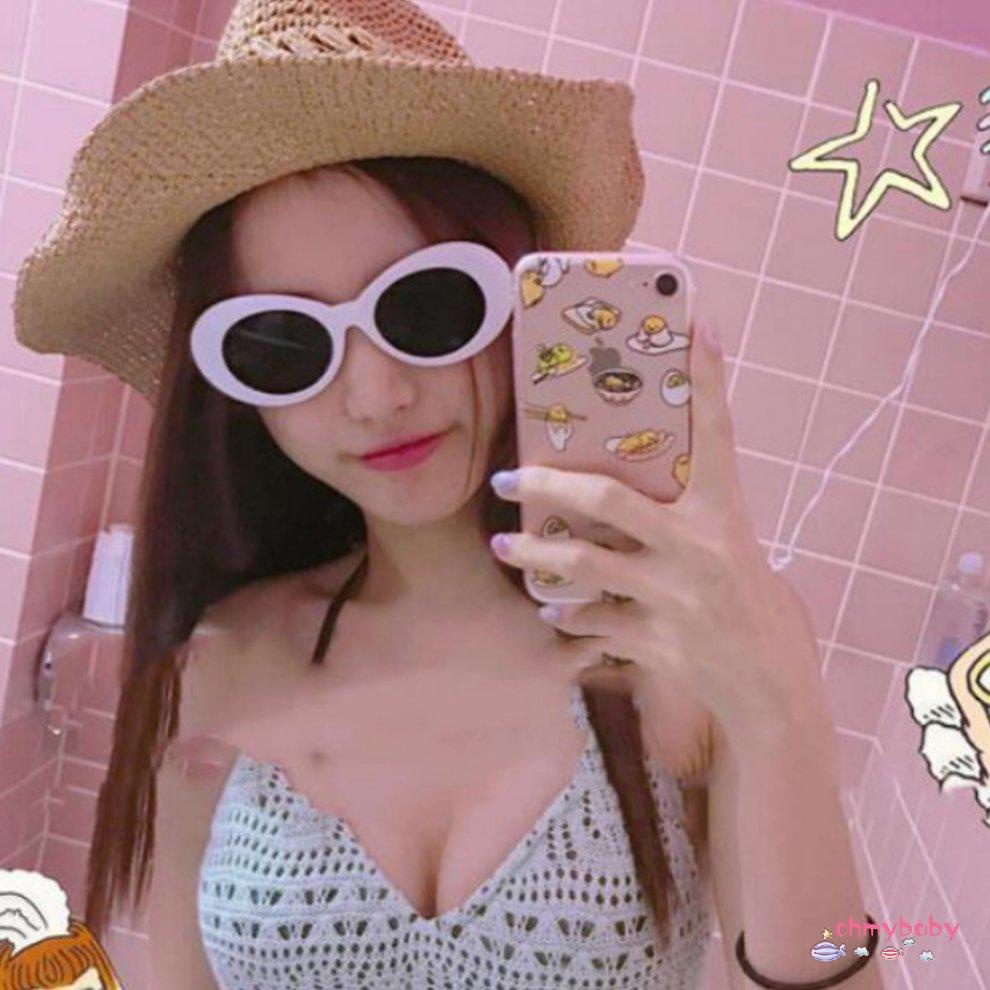 Bold Retro Oval Mod Gọng kính dày Kính râm Clout Goggles với ống kính tròn 51mm [8/13]