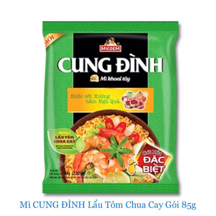 Mì Khoai Tây CUNG ĐÌNH Lẩu Tôm Chua Cay Gói 85g/ Ly 71g