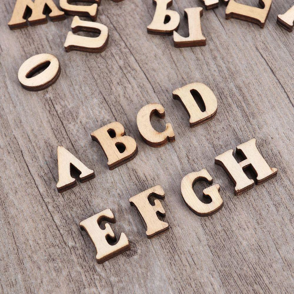 Set 100 Miếng Gỗ In Chữ Chưa Hoàn Thành Dùng Để Trang Trí DIY