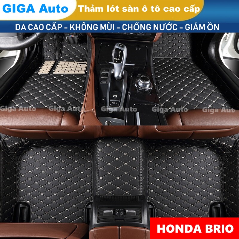 Thảm lót sàn ô tô 6D xe Honda Brio, lót sàn chống nước, chống xước, phủ kín sàn xe