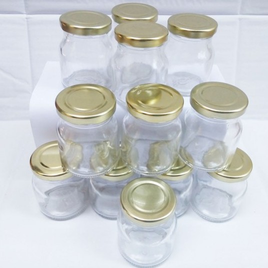 Combo 5 hũ thủy tinh 75ml làm sữa chua-nắp thiếc