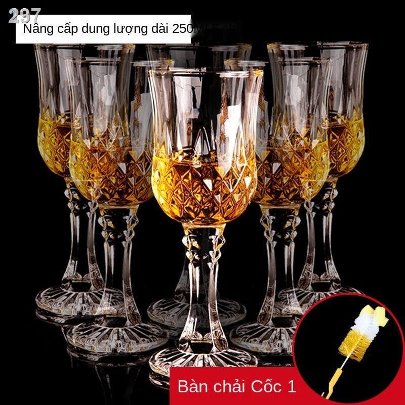 ▧♕23【hàng mới】Flavinz pha lê thủy tinh ly rượu vang đỏ nước ngoài bộ