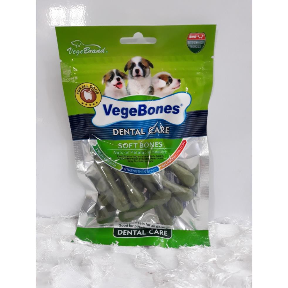 Xương thưởng cho chó mèo Vege Bones 60g - Canxi, mượt lông, tiêu hóa, sạch răng - Vegebrand @pet713