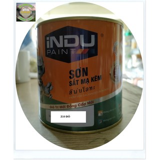 SƠN SẮT MẠ KẼM INDU Z10 MÀU ĐỎ LON 800ML