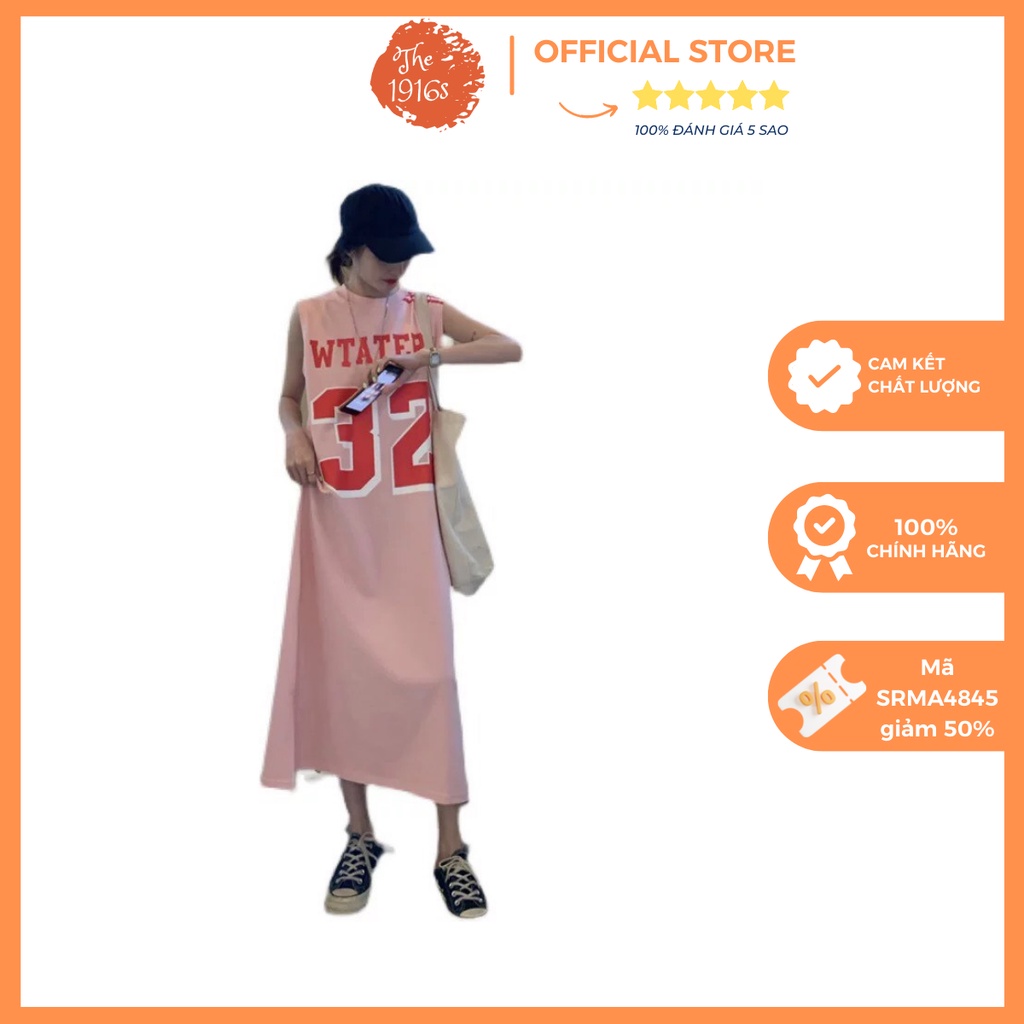 Váy tanktop dài dáng suông không tay/sát nách cá tính cho mùa hè sôi động