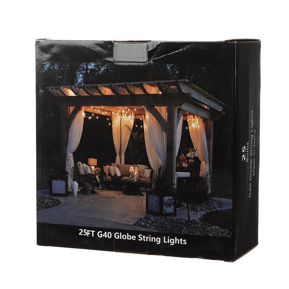Dây Đèn Led 25FT Hình Quả Địa Cầu Trang Trí Sân Vườn