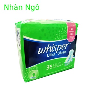 Băng Vệ Sinh Whisper Siêu Mỏng Cánh 18 Miếng