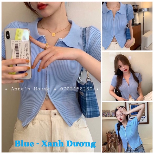 ÁO nữ croptop DÂY KÉO HAI CHIỀU | áo kiểu dây kéo - AK0038 | bear.story