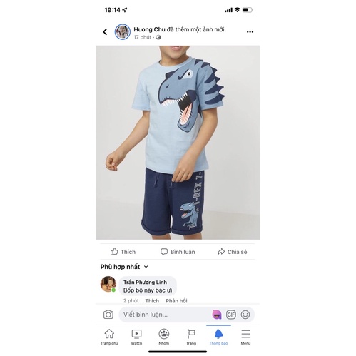 Bộ cotton hm 2-10 tuổi cho bé trai