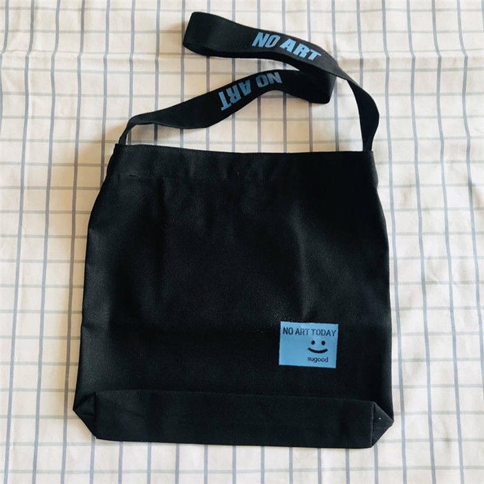 Túi Đeo Vai Vải Canvas In Hình Đầu Thạch Cao Kiểu Hàn Quốc Thời Trang Cho Nữ