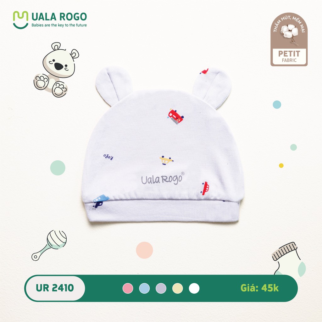 Mũ tai thỏ petit họa tiết 2410 Uala Rogo