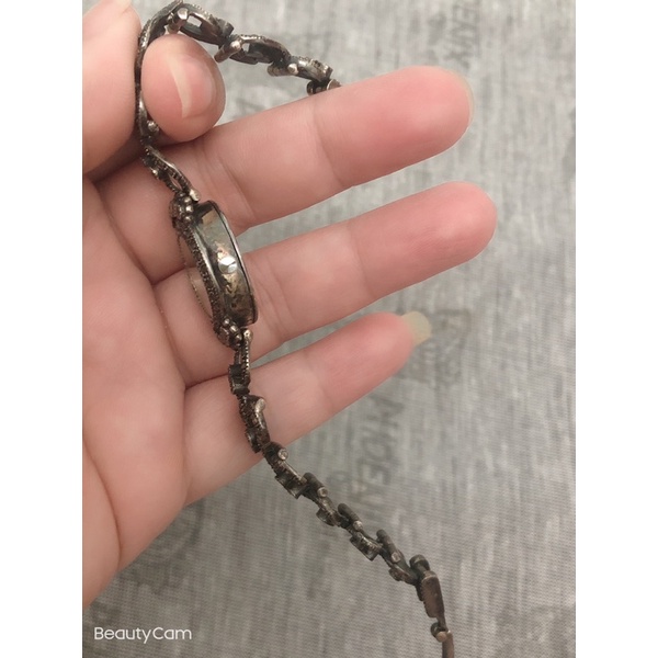 Đồng hồ bạc đúc 925 nữ hiệu diamond quartz