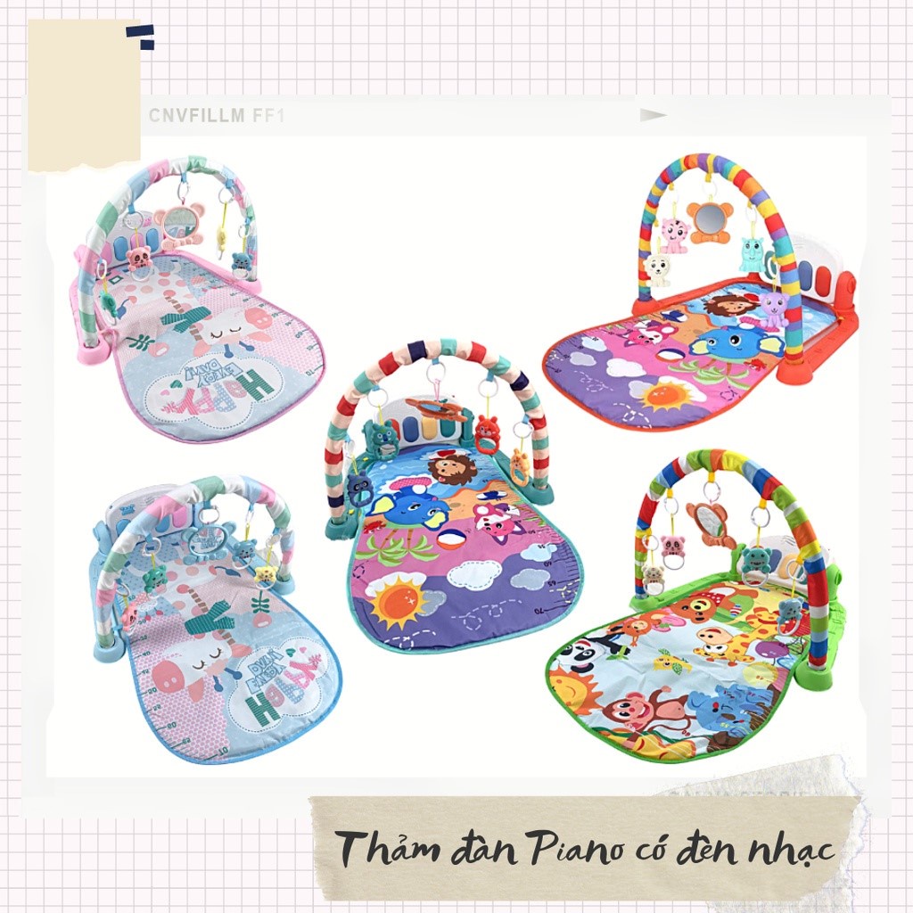 [HCM] Thảm Nhạc Cho Bé Sơ Sinh, Thảm Đàn Piano Nằm Chơi Nhạc Cho Bé