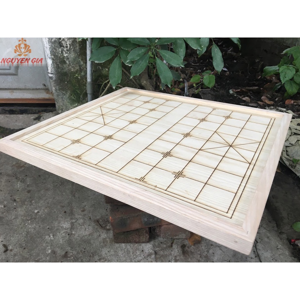 Bàn cờ tướng gỗ sồi liền khối chắc chắn giá tại xưởng