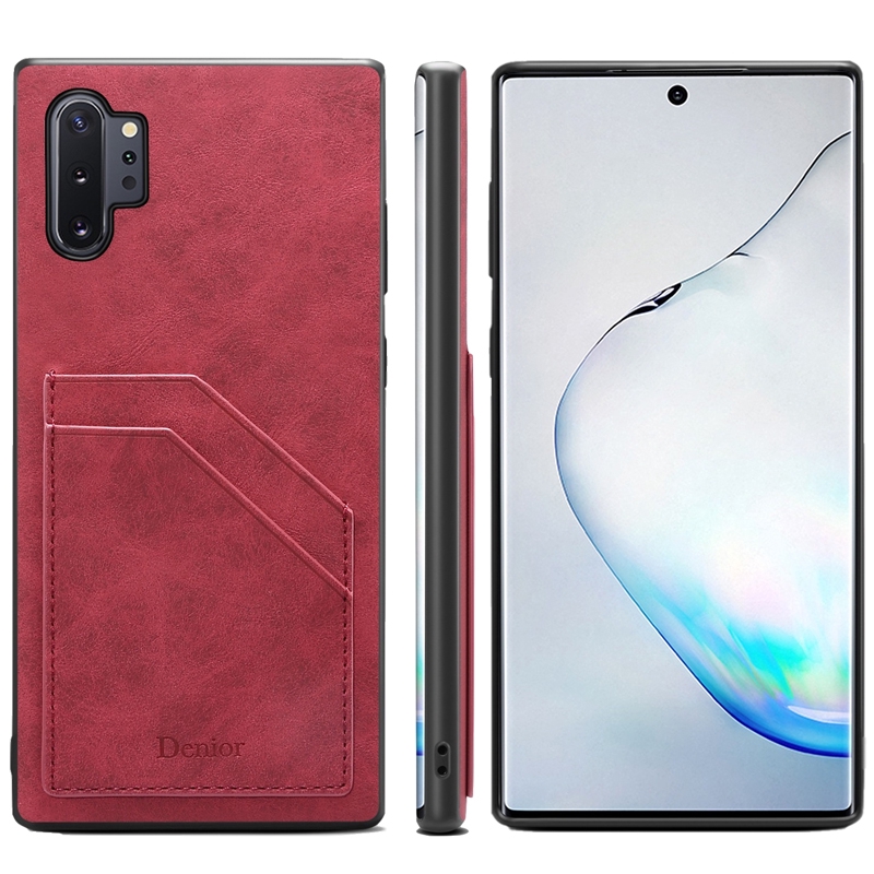 Ốp điện thoại lưng da có ngăn đựng thẻ cho Samsung Galaxy Note 10 10+ | BigBuy360 - bigbuy360.vn