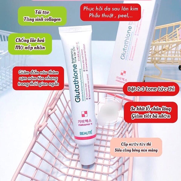 Kem dưỡng Melasma Glutathione nâng tone làm trắng đều màu da