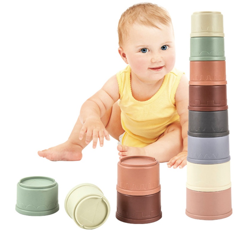 Bộ Đồ Chơi Cốc Xếp Chồng Chồng Lên Nhau Không Độc Hại Chất Lượng Cao