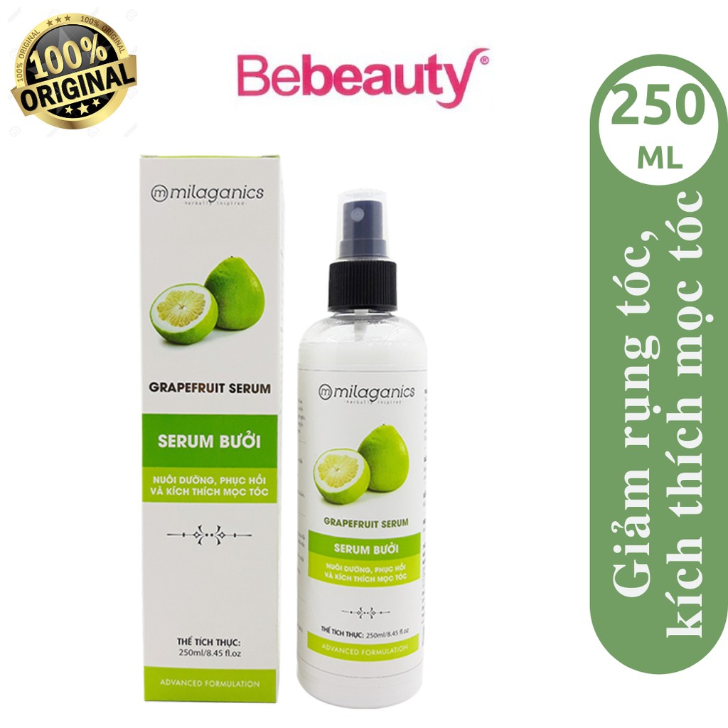 Serum bưởi giúp giảm rụng tóc, kích thích mọc tóc Milaganics 250ml - 0804235 | BigBuy360 - bigbuy360.vn
