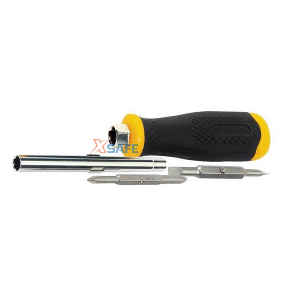 Bộ tua vít đa năng 6 đầu STANLEY STHT68012-8 Tua vít thép hợp kim Chrome Vanadium, cán nhựa, cao su bền đẹp