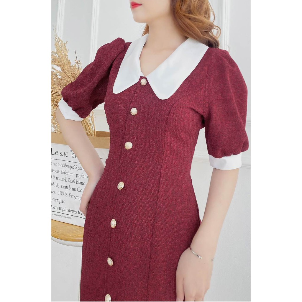 Đầm body đuôi cá phối cổ BEMINE MT1693DO | BigBuy360 - bigbuy360.vn