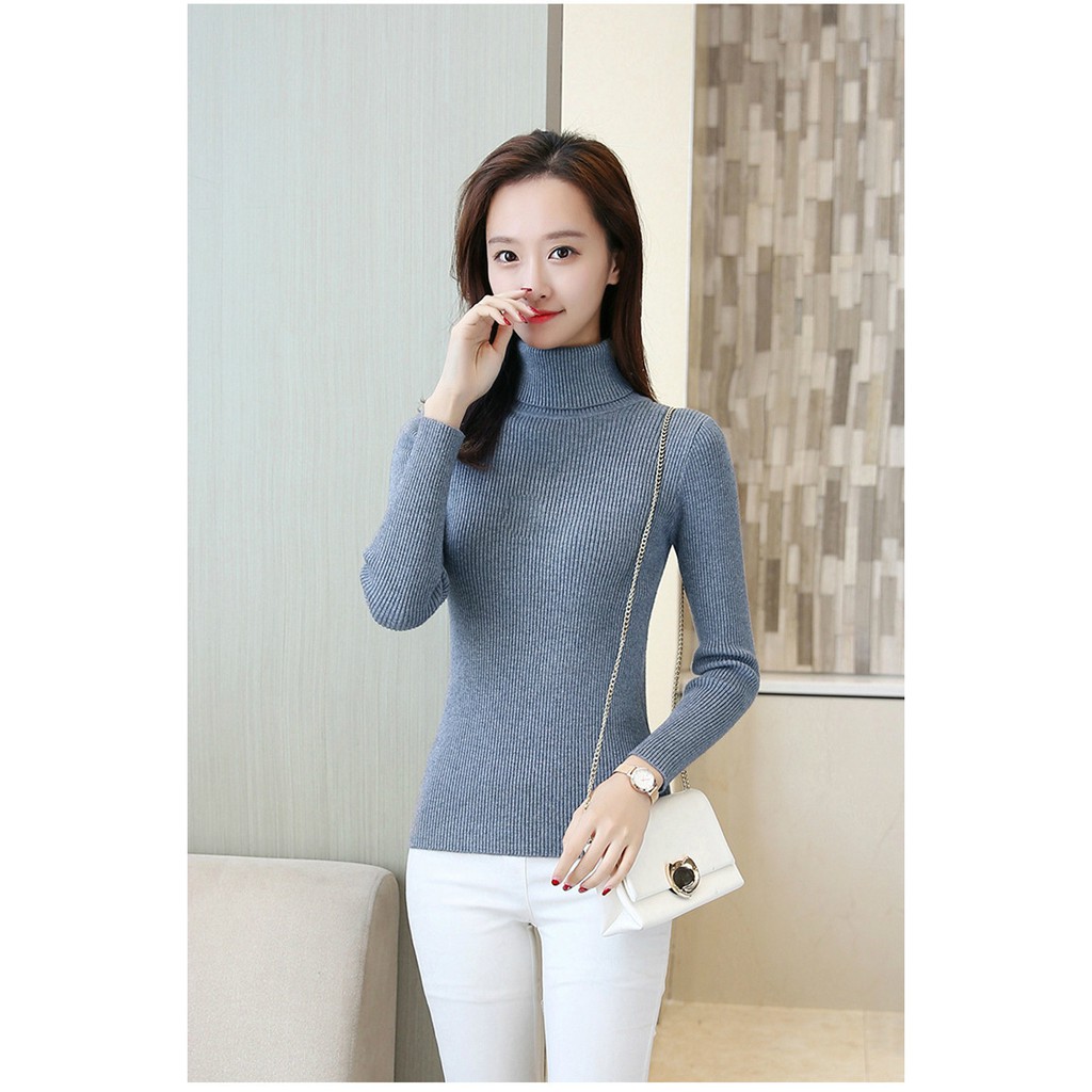 Áo len nữ freesize cao cổ al20