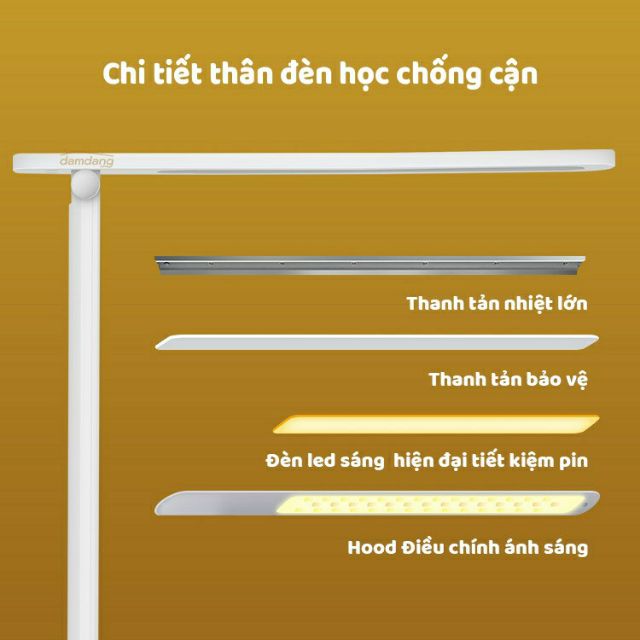 Đèn học để bàn chống cận, sạc điện cảm ứng vân tay tiết kiệm điện năng