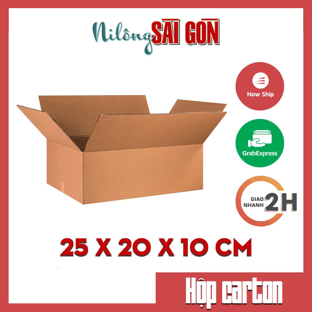 Combo 20 hộp carton size 25x20x10 cm để đóng gói hàng