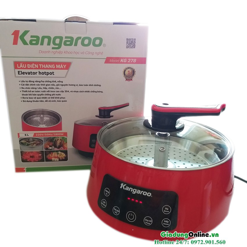 Nồi Lẩu Điện Thang Máy Kangaroo KG279 / KG278