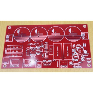 PCB Mạch Nguồn ÂM Ly 4 Tụ Phíp Đỏ - 1 Cái
