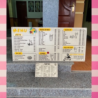 Menu khắc gỗ bản đặc biệt