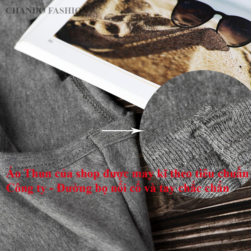 Áo thun nam cộc tay Chando chất vải cotton thấm hút mồ hôi tốt CD01 | BigBuy360 - bigbuy360.vn