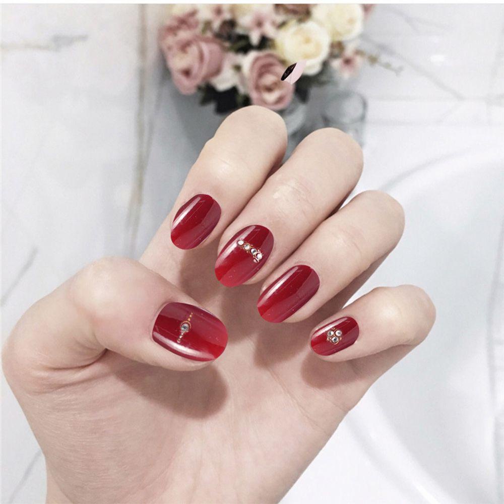 ME Bộ 24 Móng Tay Giả Ngắn Dạng Ấn