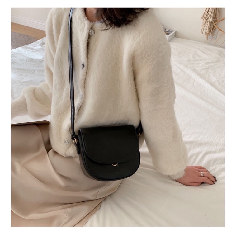 Túi Ulzzang Đeo Chéo Trơn Basic M16 Phong Cách Hàn Quốc