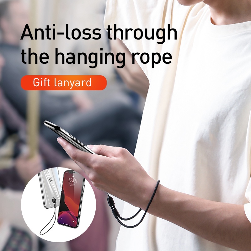 Ốp Điện Thoại Baseus Bằng Silicon Mềm Có Dây Đeo Cho iphone 11pro 11 Pro/iphone 11 Pro Max