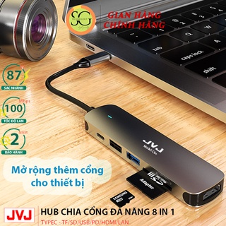 Hub type C USB C6 JVJ 6 trong 1 đa năng cổng chuyển đổi chia cổng USB 3.0