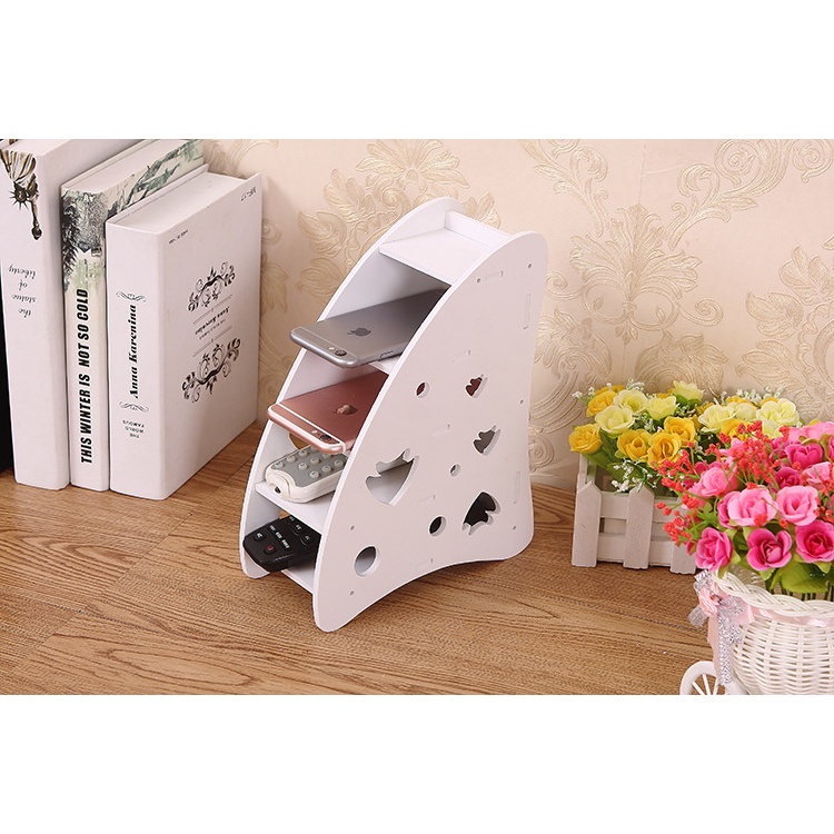 Kệ đựng remote bằng gỗ có thể làm khay đựng bút, điều khiển máy lạnh, tivi, đựng điện thoại tiện lợi - ICO HOME
