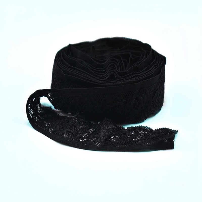 Cuộn Dây Ruy Băng Ren Co Giãn 24mm Dài 5M Dùng Làm Đồ Lót / Trang Trí Giáng Sinh