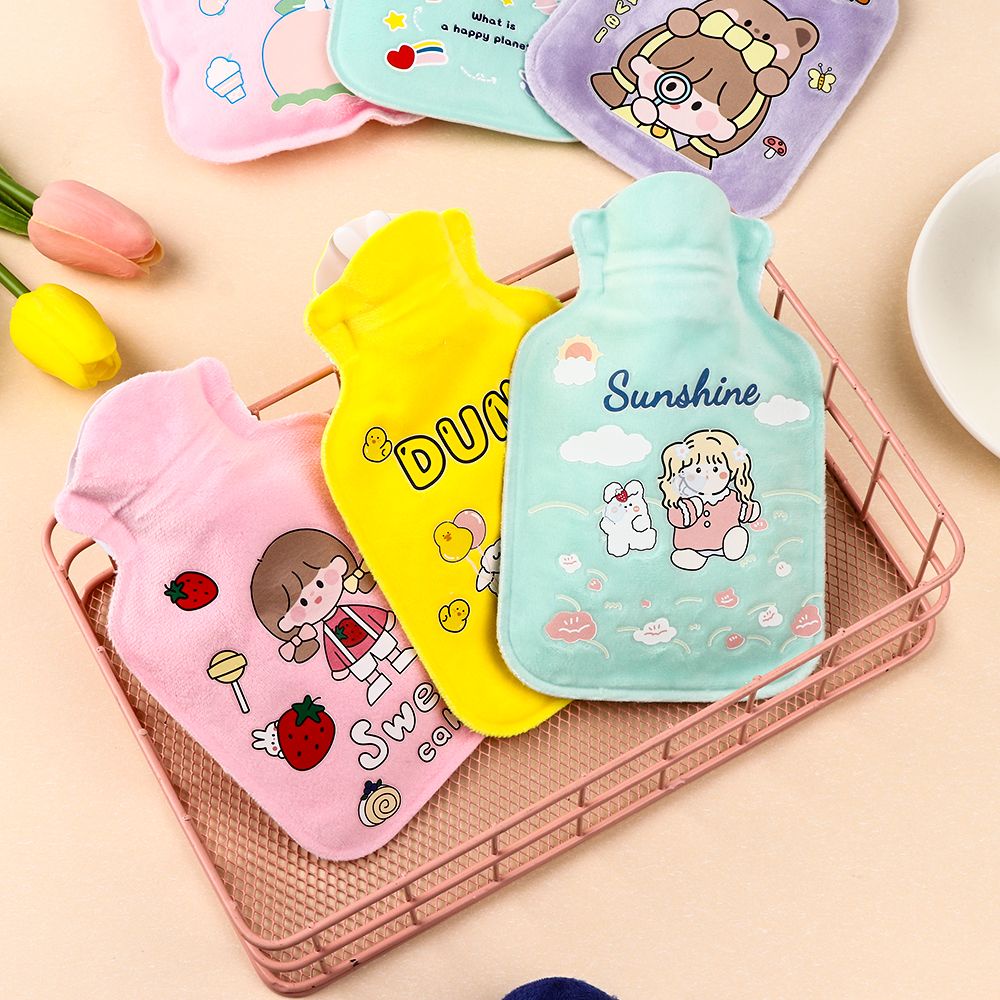 Bình Nước Sưởi Ấm Hình Hoạt Hình Dễ Thương Chống Nổ Tái Sử Dụng Tiện Lợi