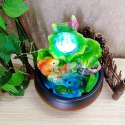 Hòn Non Bộ Thác Nước Phong Thủy Hình Cá Trang Trí Thủy Sinh Thác Nước Phong Thủy Cá Chép Vàng May Mắn Thăng Tiến